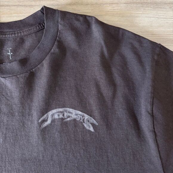 Travis Scott Jackboys 2 Brown Double Sided Long Sleee Shirt Size XL Hip Hop Rap - Picture 2 of 7